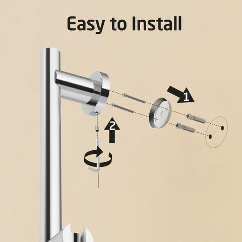 Installation guide for Adjustable Shower Head With Slide Bar And Extra Long Hose Set 5 Function Handheld Shower Head