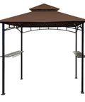 Replacement Canopy For BBQ Grill Gazebo Top Durable Weather Resistant Outdoor Cover Compatible With Aldi Gardenline Belavi And Shoprite Models 43472 31937 17 812576 822694 21581 34 By 21 Inches Brown