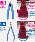 All Purpose Model Nipper PN-125 for Plastic Models, Beginner Friendly Cutter for precise trimming, shown in blue handle.