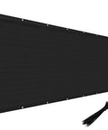 Privacy Fence Screen 4x50 For Yard And Pool Area Heavy Duty Windblock Mesh Shade Cloth With Brass Grommets Black