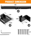 Soft Close Barn Door Kit For Sliding Systems And Flat Track With Buffer Damper Anti Slam Mechanism Quiet Operation 88 To 132 Lb Per Door Hole Free Upgrade Version Heavy Duty Set Of Two Premium Quality product dimensions and parts.