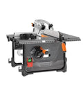 Heavy High Performance Dust Free Sliding Table Saw Workhorse Frame All In One Powerhouse For Smooth Woodworking Cuts 8inch 2000 Watt Motor side view