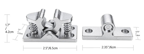 Heavy Duty Double Roller Door Catch With Spring Loaded Stop Release Clamp Lock For Barn Doors Cabinets And Other Doors