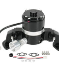 Bulletproof High Flow Electric Water Pump Setup For Big Block Chevy BBC 396 427 454 502 with aluminum build, gaskets, and installation hardware.