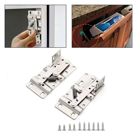Stainless Steel Self Closing Reversible Door Hinge Set With Tip Out Function 2 Pieces 45 Degree Pivot for cabinets