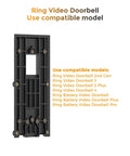 No Drill Ring Doorbell Mount For Renters Adhesive Stick On Solution That Stays Put No Damage Easy Peel Tabs Universal Fit