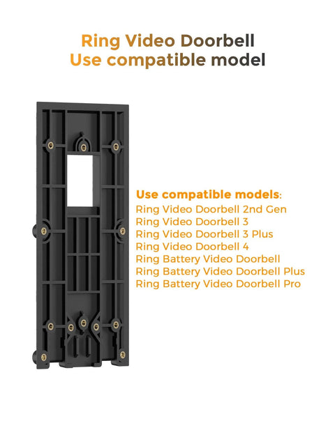 No Drill Ring Doorbell Mount For Renters Adhesive Stick On Solution That Stays Put No Damage Easy Peel Tabs Universal Fit