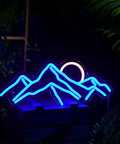Sunrise Mountain Neon Light Sign USB Powered LED Wall Decor With Moon And Peaks for Bedroom Living Room