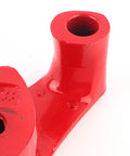 Close-up view of Manual Cast Iron Pipe Bending Tool For Galvanized, Al Alloy, And PVC Pipes, highlighting its red finish and precise openings.