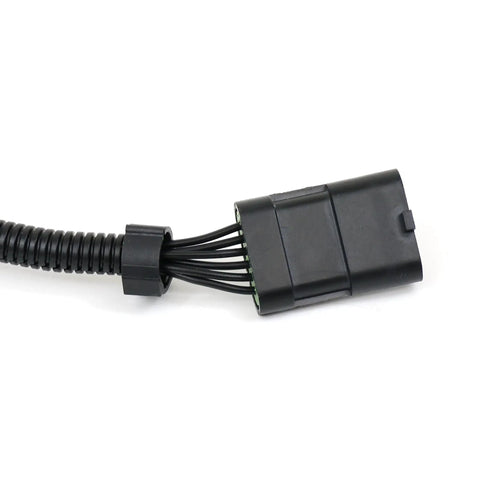 Close-up of the 66 Inch PMD FSD Extension Harness For 6.5L Turbo Diesel Engines Black Pump Mounted Driver Relocation Cable connector.