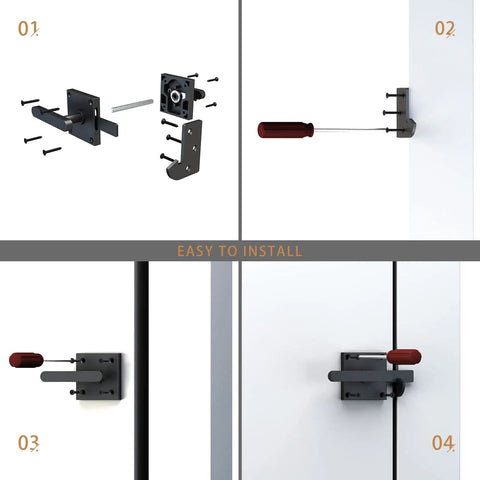 Heavy Duty Left Inswing Gate Latch Double Sided Self Locking With Built In Spring installation process for wooden fences