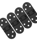 4 Pack Flush Mount Hinges Zinc Alloy 2.2mm 180 Degree Opening Heavy Duty Cabinet Hinges for Folding Tables and Cabinets