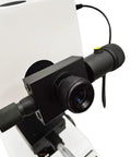 Top Shelf Digital Vickers Hardness Tester With Snappy Touch Screen Panel And Auto Loading Mechanism crafted for swift assessments, featuring magnification lens.