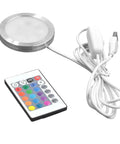 Recessed Light - 5V RGB LED Ultra Thin Lamp, Indoor Outdoor Decoration with remote control and USB connection.