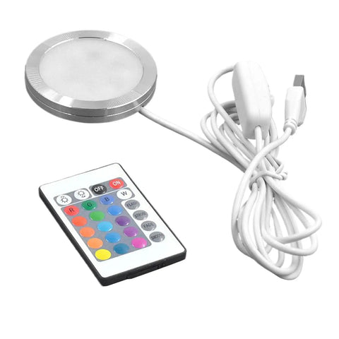 Recessed Light - 5V RGB LED Ultra Thin Lamp, Indoor Outdoor Decoration with remote control and USB connection.