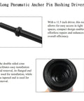 Close-up of Pneumatic Heavy Duty Bushing Driver and Remover Kit for Trucks and Trailers with 11.5 inch driver design
