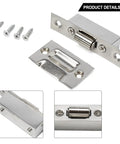 Stainless Steel Cabinet Roller Catch With Spring Ball Latch Stopper Prevents Wall Damage, No Fuss Install On Hinge
