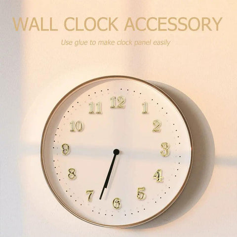 Easy Diy Clock Numeral Kit Three Sets Replacement Dial Numbers For Wall Clocks With Arabic Numerals Measuring 5.23 By 2.28 Inches In Black Silver And Gold For Quick Repair And Stylish Home Decor on white clock