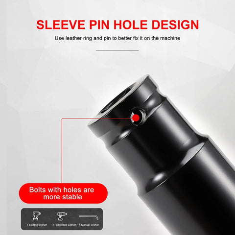 Top Notch 10 Piece Deep Impact Socket Set Metric 8 To 24mm For Tough Lug Nut Removal And Heavy Duty Automotive Maintenance With Durable Cr-V Steel Construction Built Like A Boss For Trucks SuVs And Motorcycles, sleeve pin hole
