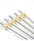 4mm Lead Screw In 304 Stainless Steel With Brass Nut For CNC And 3D Printer Pitch 1mm Lead 1mm And Lead 2mm Options Lengths