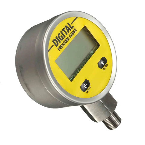 Heavy Duty Digital Pressure Gauge Built To Hustle Through Hydraulic Testing While Checking Gas Oil And Water Systems Rapidly Up To 250 Bar With Clear Digital Screens That Get It Done