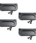 2.9 Inch Flush Ring Pull Handles Set Of 4 Matte Black Zinc Alloy Hidden Recessed Drawer Cabinet Sliding Door Pulls with screws