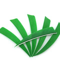 Green 4 Inch Right Wing Shield-Cut Feather Fletching Pack Premium 100 Percent Natural Feathers from 60-Count Glue-On Arrows