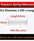 Stainless Steel Y Shaped Micro Compression Springs Kit, 10 Piece Set, Wire Diameters 0.1mm Through 0.8mm, Rust Resistant Tension Springs