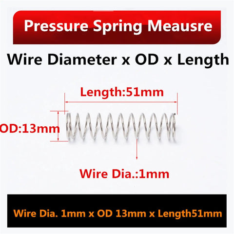 Stainless Steel Y Shaped Micro Compression Springs Kit, 10 Piece Set, Wire Diameters 0.1mm Through 0.8mm, Rust Resistant Tension Springs