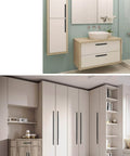 Black Cabinet Pulls 5 Pack For Drawers And Dressers Long Cabinet Hardware 3.78 Inch Center To Center And 6.3 Inch Length Easy Install Handles For Cabinets Wardrobes And Furniture