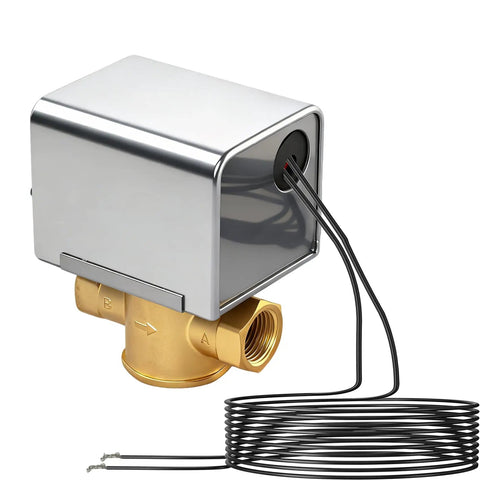Automatic Drain Electric Ball Valve For 240V Steam Generator System Brass Replacement Part 5GA ADD 240 with wiring