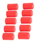 10 Pack Silicone Vacuum Hose End Plugs For Car Engine Bay Protection, 16mm Inner Diameter, Universal Red Hose Caps, Heat Resistant Kit