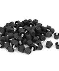 Heavy Duty Adjustable Furniture Glides And Leveling Feet With Nonskid Floor Pads For Home Office Chairs Tables And Couches Quick Straight Forward Setup Slick Smooth Glide Grip Tight Solid Hold 8MM Screw 80 Piece Set Black, black polymer glides with screws.