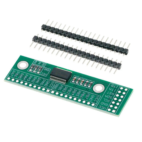 Expandable 16 Bit GPIO Board With I2C For Robotics And Smart Hardware, Cascadable GPIO Expansion Up To 128 Ports, No Hassle Integration