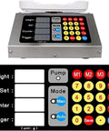 Control panel of Automatic Liquid Filling Machine With 17 Liters Per Minute Commercial Stainless Steel Bottle Filler for Food and Lotions.