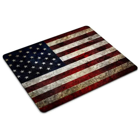 US Flag Mouse Pad With Non Slip Rubber Base For Computer, Laptop, And Office Desk Decor, Ultra Smooth Surface, 9.5 By 7.9 Inch National Flag Design