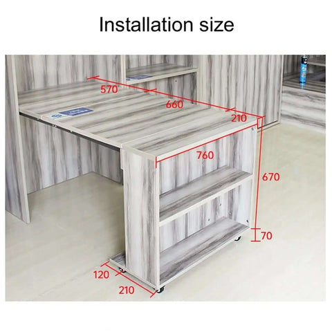 Hidden Desktop Folding Connector Accessories Set With Hydraulic Rod Hinges installation size guide