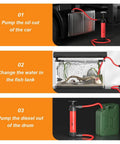 Heavy Duty Portable Siphon Pump Kit For Handheld Fluid Extractor and Universal Gasoline Oil Transfer With Hella Durable Flexible PVC in use for oil, water, and diesel.