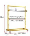 High Capacity Bubble Wrap Dispenser Cart That Rolls Like A Charm With Four Locked Swivel Wheels And Fast Slice Blade For Zero Drama Packing Shipping Stash, yellow frame, 160cm height, rolling design.