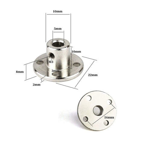 4 Piece 5mm Rigid Flange Shaft Coupling Set With 8 Screws 4 Allen Keys And 16 Stainless Screws Heavy Duty Metal Guide Shaft Support Coupler For Motor Connector And CNC 3D Printer