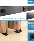 Antique Style Bypass Sliding Wood Barn Door Hardware Kit Black Top Mounted Tracks Rollers For Double Doors, Easy Install, Heavy Duty Roller System, Long Rails For 4 To 16 Feet, Closet Sliding Kit featuring 1/4 inch thick durable tracks.