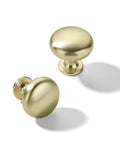 Image of Brushed Gold Cabinet Knobs 10-Pack Modern Drawer Pulls For Kitchen Cabinets Bathroom Drawers Dressers Furniture Handles Zinc Alloy Durable Hardware 100 Days Guarantee