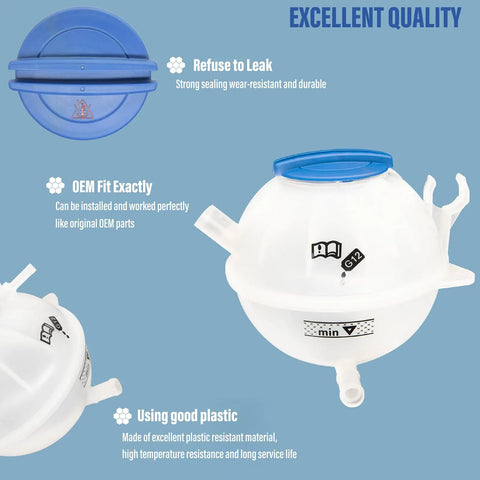 Coolant Overflow Reservoir Expansion Recovery Tank Replacement For VW Jetta Golf Passat Beetle And Audi A3 TT Quattro, quality features