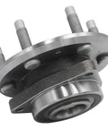 Close-up of a front and rear wheel bearing and hub assembly, 6 lug with ABS, for Buick Enclave 2008-2017 and other GM models.