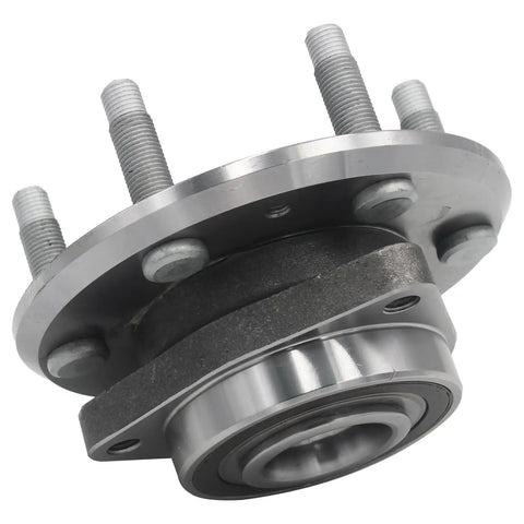 Close-up of a front and rear wheel bearing and hub assembly, 6 lug with ABS, for Buick Enclave 2008-2017 and other GM models.