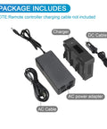 Battery Wall And Car Charger For DJI Mavic Air First Gen Drone Go To Rapid Charging Hub with AC and DC cables displayed