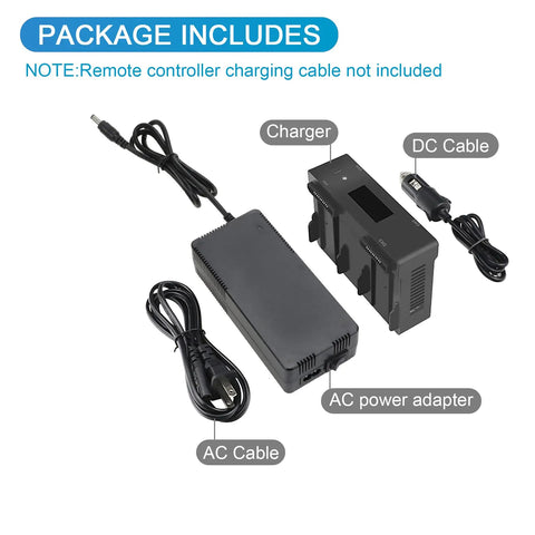 Battery Wall And Car Charger For DJI Mavic Air First Gen Drone Go To Rapid Charging Hub with AC and DC cables displayed