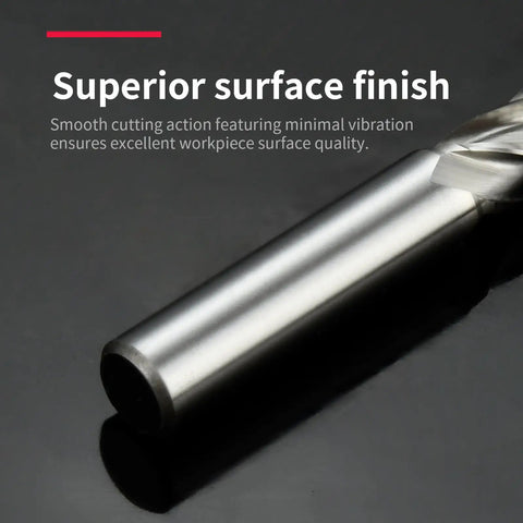 14mm 1Pc 4 Flute HSS Straight Shank End Mill Cutter Center Cutting For Slot And Keyway Milling, black surface close-up