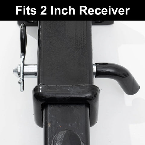 Heavy Duty Trailer Hitch Pins And Clips Four Pack, 5/8 Inch Diameter With Rubber Coated Black Grip for 2 Inch Receivers