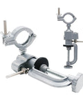 Rock Solid Electric Drill Stand And Multifunctional Grinder Bracket with adjustable steel clamp for precision cutting projects.